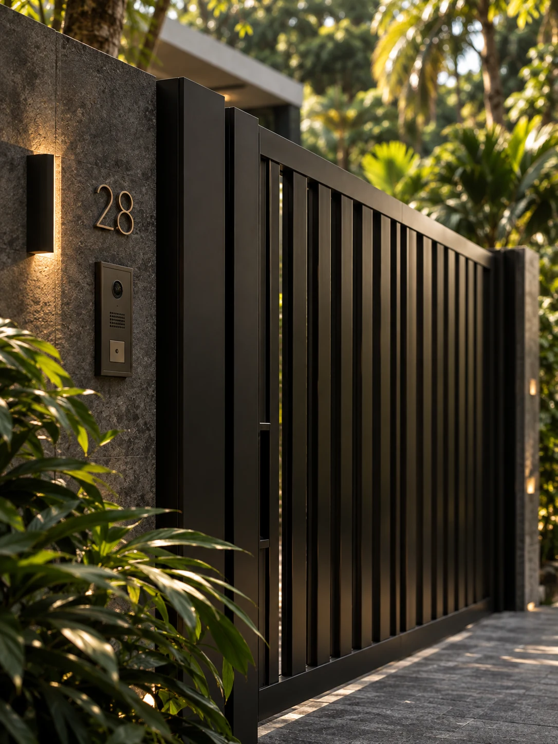 Private estate gate, Singapore GCB